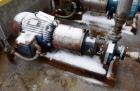 Used- Goulds Centrifugal Pump, Model STX, Size 1X1.5X8, 316 Stainless Steel. Driven by a 15hp, 3/60/230/460 volt, 3530 rpm m...