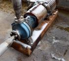 Used- Goulds Centrifugal Pump, Model STX, Size 1X1.5X8, 316 Stainless Steel. Driven by a 15hp, 3/60/230/460 volt, 3530 rpm m...