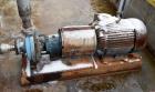 Used- Goulds Centrifugal Pump, Model STX, Size 1X1.5X8, 316 Stainless Steel. Driven by a 15hp, 3/60/230/460 volt, 3530 rpm m...