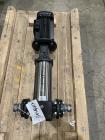 Used Grundfos Multistage Centrifugal Pump, Model CR1-19 A-FGJ-A-E-HQQE. 399/549 feet H/Hmax. 9.7 GPM. Driven by 3hp, 3/60/208-230/460 volt, 3500-3520rpm motor. 1-1/2