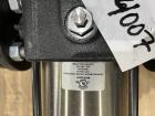Used Grundfos Multistage Centrifugal Pump, Model CR1-19 A-FGJ-A-E-HQQE. 399/549 feet H/Hmax. 9.7 GPM. Driven by 3hp, 3/60/208-230/460 volt, 3500-3520rpm motor. 1-1/2