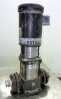 Used Grundfos CR2 Vertical Multistage Centrifugal Pump, Model CR2-80UGUAAUUE, 316 Stainless Steel. Approximate 11 gallons per minute at 290' head at 3450 rpm at 300 psi. 2