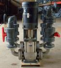 Used Grundfos Pump System, 316 Stainless Steel, Consisting Of: (2) Grundfos vertical multistage centrifugal pumps, model A9527, type CRN30-30U-G-G-BBUE. Each pump approximate capacity 85 gallons per ...