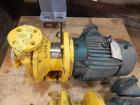 Used HMD Kontro Centrifugal Pump, Model GTA, Size 1X1X5, 316 Stainless Steel. Rated 200 gallons per minute at 60’ head at 3500 rpm, maximum design pressure 275 psi. Driven by a 3hp, 3/60/230/460 volt...