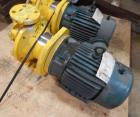 Used HMD Kontro Centrifugal Pump, Model GTA, Size 1X1X5, 316 Stainless Steel. Rated 200 gallons per minute at 60’ head at 3500 rpm, maximum design pressure 275 psi. Driven by a 3hp, 3/60/230/460 volt...