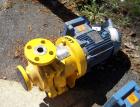 Used Kontro Centrifugal Pump, Model GTA1X1X5, 316 Stainless steel. Rated 25 gallons per minute at 31' head at -40 to 400 deg F at 275 psi at 3500 rpm. 1'' inlet/outlet. Impeller diameter 3.5''. Drive...