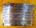 Used Kontro Centrifugal Pump, Model GTA1X1X5, 316 Stainless steel. Rated 25 gallons per minute at 31' head at -40 to 400 deg F at 275 psi at 3500 rpm. 1'' inlet/outlet. Impeller diameter 3.5''. Drive...