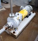 Used Sulzer CPT Chemical Centrifugal Pump, Model CPT12-1-LF, Stainless Steel. Rated 5 gallons per minute at 85 head at 1770 rpm. Driven by a 1.5hp, 3/60/208-230/460 volt, 1740 rpm motor. Serial# 1001...