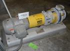 Used Sulzer CPT Chemical Centrifugal Pump, Model CPT12-1B, Stainless Steel. Rated 50 gallons per minute at 55 head at 1770 rpm. Driven by a 3hp, 3/60/208-230/460 volt, 3505 rpm motor. Serial# 1001190...