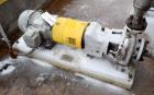 Used Sulzer CPT Chemical Centrifugal Pump, Model CPT22-2, Stainless Steel. Rated 300 gallons per minute at 55 head at 1770 rpm. Driven by a 7.5hp, 3/60/208-230/460 volt, 1765 rpm motor. Serial# 10011...