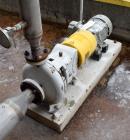 Used Sulzer CPT Chemical Centrifugal Pump, Model CPT22-2, Stainless Steel. Rated 300 gallons per minute at 55 head at 1770 rpm. Driven by a 7.5hp, 3/60/208-230/460 volt, 1765 rpm motor. Serial# 10011...