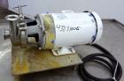 Used L.C. Thomsen & Sons Centrifugal Pump, Model 404TS1, 316 Stainless Steel. Approximately 15 gallons per minute at 15’ head.  1-1/2” Tri-clamp inlet, 1” tri-clamp outlet, approximately 4” diameter ...