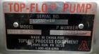 Used Top-Flo Centrifugal Pump, Model C114-56C, 316 Stainless Steel. Approximate 40 gallons per minute at 40' head. 2