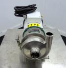 Used Tri-Clover Tri-Flo H.D. Series Centrifugal Pump, Model C215MDG56T-S, 316 Stainless Steel.  Approximate capacity 60 gallons per minute.  2” Tri-clamp inlet, 1-1/2” tri-clamp outlet.  Driven by a ...