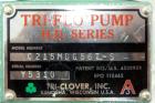 Used Tri-Clover Tri-Flo H.D. Series Centrifugal Pump, Model C215MDG56T-S, 316 Stainless Steel.  Approximate capacity 60 gallons per minute.  2” Tri-clamp inlet, 1-1/2” tri-clamp outlet.  Driven by a ...