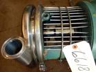 Used Tri-Clover Centrifugal Pump, Model C216MD25T-S-KX, Stainless Steel. 2’’ Tri-clamp inlet, 1-1/2’’ tri-clamp outlet.Approximate capacity 220 gallons per minute at 110’ head.Driven by a 15 hp, 3/60...