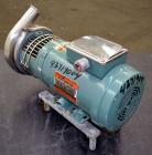 Used Tri Clover Centrifugal Pump, Model C216MDG56T-S-KX, 316 Stainless Steel. 2” Tri-clamp inlet, 1-1/2” tri-clamp outlet. Approximate capacity 110 gallons per minute at 25’ head, approximate 5'' dia...