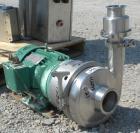 Used Tri-Clover Centrifugal Pump, model C439MDG21TA-S, 316 stainless steel. Approximately 400 gallons per minute at 250' head. 4
