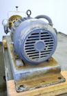 Used Tri-Clover Centrifugal Pump, Model SP218M-9237-40, 316 Stainless Steel. Unit missing front cover. Driven by a 10 hp, 3/60/460 volt, 3510 rpm motor. Mounted on a carbon steel base.
