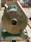 Used Tri-Clover Centrifugal Pump, Model SP18MH-S, 316 Stainless Steel. Rated approximately 60 gallons per minute at 200' head, 8