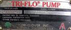 Used Tri-Clover Centrifugal Pump, Model SP18MH-S, 316 Stainless Steel. Rated approximately 60 gallons per minute at 200' head, 8