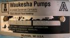 Used Waukesha Centrifugal Pump, Model 2065, 316 Stainless Steel. Rated maximum 400 gallons per minute at 35 feet head. Approximate 6
