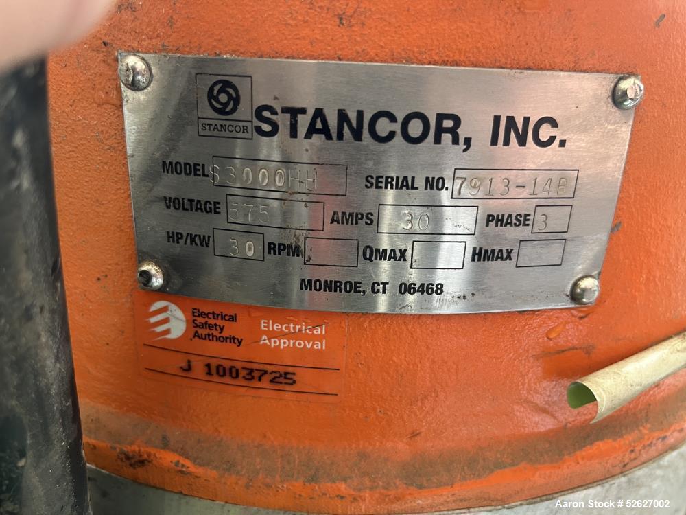 Unused Stancor S3000HH High Head Submersible Dewatering Pump – 30HP, 500 GPM