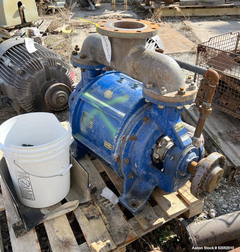 Used- Somarakis Liquid Ring Vacuum Pump, Size 1414.3, Carbon Steel. Approximate 400 to 750 cfm. Driven by a 50hp 3/60/460v 1...