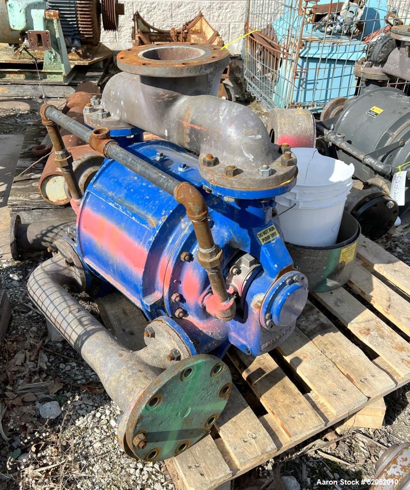 Used- Somarakis Liquid Ring Vacuum Pump, Size 1414.3, Carbon Steel. Approximate 400 to 750 cfm. Driven by a 50hp 3/60/460v 1...