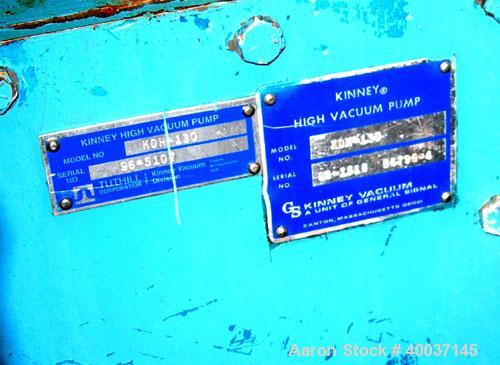 Used Used: Kinney vacuum pump, model KDH-130. 134 CFM. Driven by a 7.5 hp,3/60/230/460 volt, 1745 rpm xp motor. Includes tank.