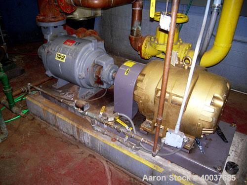 Used Nash Compressor, Model SC6, test #92D0720, driven by a 50 hp, 3/60/230/460 volt, 1180 rpm motor.