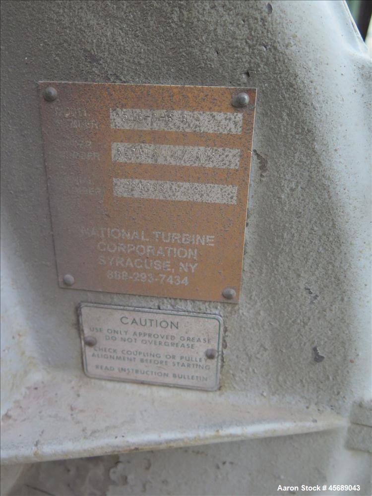 Used National Turbine Vacuum Pump Skid with 30 HP motor
