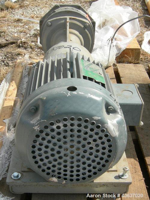 Used Nash Liquid Ring Vacuum Pump, size AHF-75/SS, 316 stainless steel. Approximate capacity 60 cfm at 15" to 20" H.G. Approximate 2" inlet/outlet. Driven by a 10 hp, 3/60/230/460 volt, 1745 rpm moto...