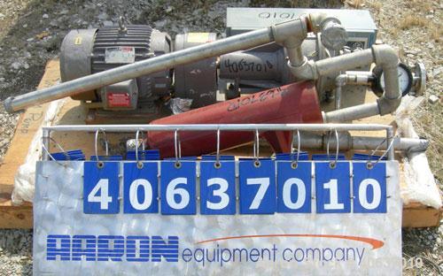 Used Nash Liquid Ring Vacuum Pump, Size AHF-80, 316 Stainless Steel. Approximate capacity 72 CFM at 15" to 20" H.G. Approximate 2" inlet/outlet. Driven by a 10 HP, 3/60/230/460 Volt, 1755 RPM motor. ...