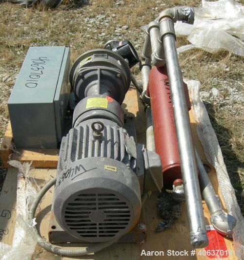 Used Nash Liquid Ring Vacuum Pump, Size AHF-80, 316 Stainless Steel. Approximate capacity 72 CFM at 15" to 20" H.G. Approximate 2" inlet/outlet. Driven by a 10 HP, 3/60/230/460 Volt, 1755 RPM motor. ...