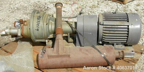 Used Nash Liquid Ring Vacuum Pump, size AHF-80, 316 stainless steel. Approximate capacity 72 cfm at 15" to 20" H.G. Approximate 2" inlet/outlet. Driven by a 7 1/2 hp, 3/60/230/460 volt, 1755 rpm moto...