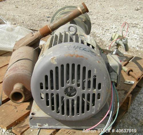 Used Nash Liquid Ring Vacuum Pump, size AHF-80, 316 stainless steel. Approximate capacity 72 cfm at 15" to 20" H.G. Approximate 2" inlet/outlet. Driven by a 7 1/2 hp, 3/60/230/460 volt, 1755 rpm moto...