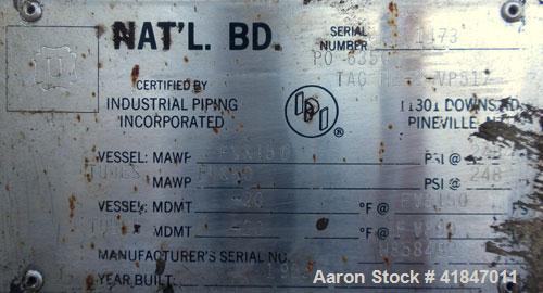 Used Apovac Vacuum System consisting of: (1) Vacuum pump, driven by a 30 hp motor. (1) Industrial Piping heat exchanger, (1) Industrial Piping pressure tank, and a control panel. Mounted on a carbon ...