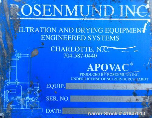 Used- Apovac Vacuum System 