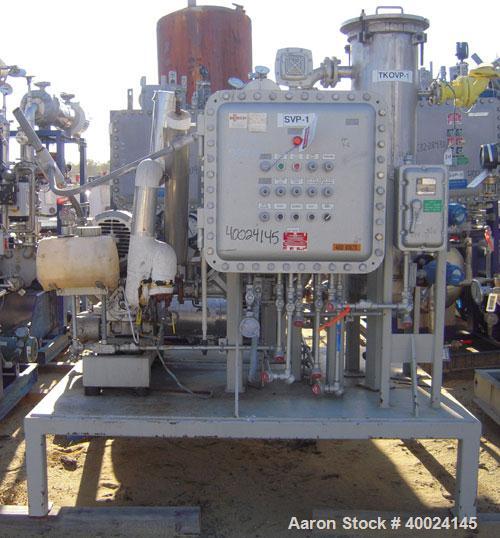 Used- Busch Monovac Single Stage Vacuum Pump, Model 216:002. 113 CFM at 40 Torr. Driven by a 10hp,3/60/230/460 volt, 1755 rp...