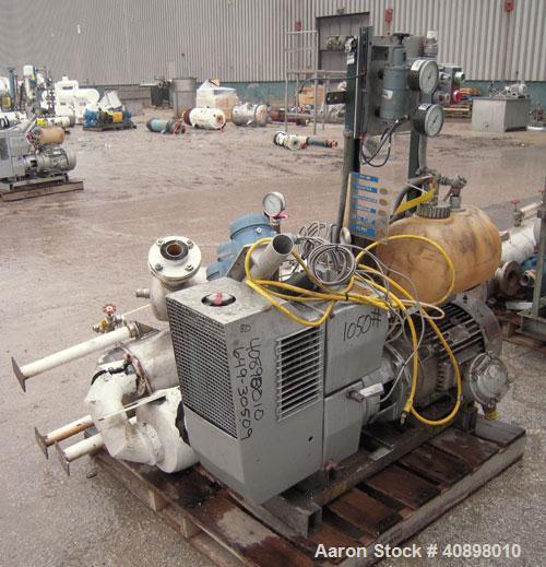 Used Busch Huckepack Two Stage Rotary Vane Vacuum Pump, Model 433:013