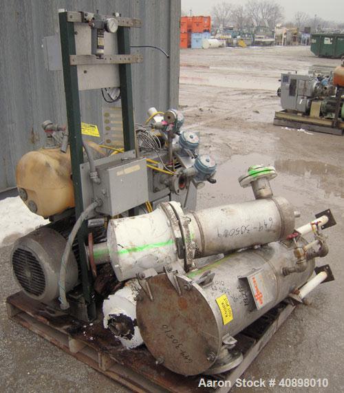 Used Busch Huckepack Two Stage Rotary Vane Vacuum Pump, Model 433:013