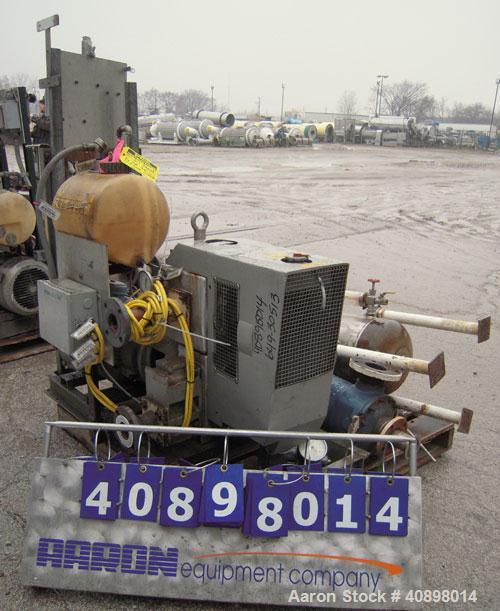 Used Busch Huckepack Two Stage Rotary Vane Vacuum Pump, Model 433:014