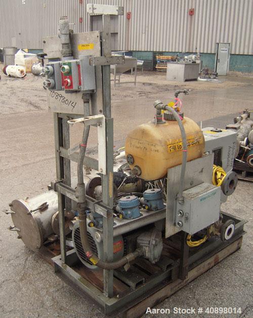 Used Busch Huckepack Two Stage Rotary Vane Vacuum Pump, Model 433:014