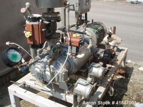 Used Busch Single Stage Cobra Dry Screw Vacuum Pump, Model AC0400FFZ3XXXX, Carbon Steel. Rated 262 cfm, 0.05’’ Torr., direct cooled. Driven by a 20 hp, 3/60/230/460 volt, 3520 rpm motor. Includes an ...