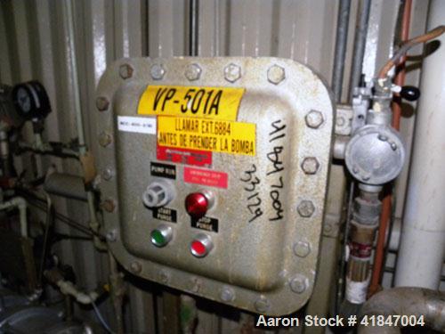 Used Busch Single Stage Cobra Dry Screw Vacuum Pump, Model AC0400FFZ3XXXX, Carbon Steel. Rated 262 cfm, 0.05’’ Torr., direct cooled. Driven by a 20 hp, 3/60/230/460 volt, 3520 rpm motor. Includes an ...