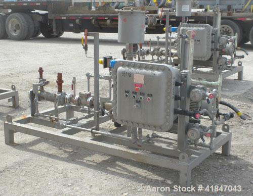 Used Busch Single Stage Cobra Dry Screw Vacuum Pump, model NC0070ABM6.000F, carbon steel. Rated 58 cfm, 0.075’’ Torr., air cooled. Driven by a 5 hp, 3/20-60/460 volt, 3505 rpm XP motor. Includes an X...