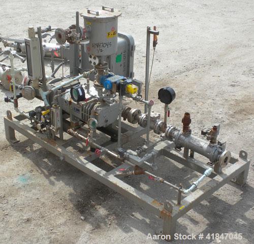 Used Busch Single Stage Cobra Dry Screw Vacuum Pump, Model NC0070ABM6.000F, Carbon Steel. Rated 58 CFM, 0.075’’ Torr., air cooled. Driven by a 5 HP, 3/20-60/460 Volt, 3505 RPM XP motor. Includes an X...