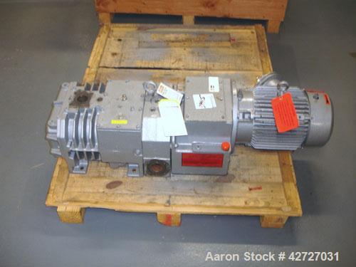 Used Busch Single Stage Cobra Dry Screw Vacuum Pump, Model NC0070, Carbon Steel. Rated 50 cfm at .075 torr, jacketed chamber with heat exchanger and silencer, direct coupled 5 hp, 230/460 volt xp mot...