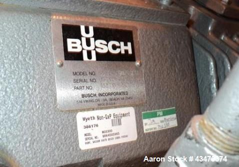 Used Busch Cobra vacuum pump, model NC0300, 15 hp 230/460 volt explosion proof motor, serial# UO64505965.